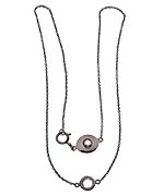 One OAK by Sara Hematite and CZ Connector Necklace