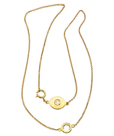 One OAK by Sara Gold and CZ Connector Necklace