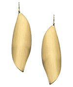 One OAK by Sara Matte Gold Leaf Drop Earrings