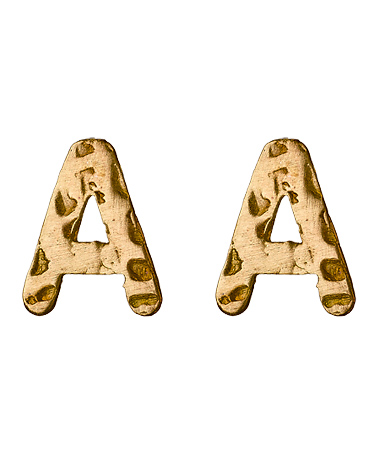 Page Sargisson Stud Block Letter Earrings