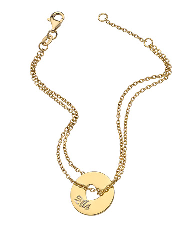 Petits Tresors Paris Poem Heart Charm Bracelet