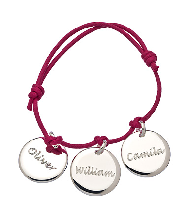 Petits Tresors Paris Silver Disc Charm Bracelet