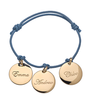 Petits Tresors Paris Gold Disc Charm Bracelet