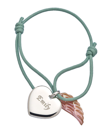 Petits Tresors Paris Silver Angel Wing Charm Bracelet