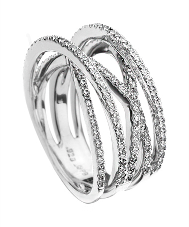 Phyllis Bergman Criss Cross Ladies Diamond Band