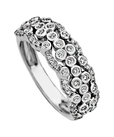 Phyllis Bergman Scalloped Pave and Diamond Band