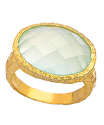 Piara by Elaine J Aqua Chalcedony Ring
