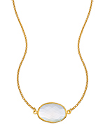 Piara by Elaine J Aqua Chalcedony Pendant Necklace