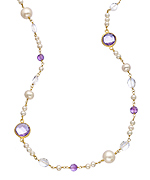 Piara by Elaine J White Pearl Amethyst Necklace