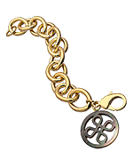 Privileged Gold and Shell Charm Chain Bracelet