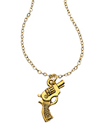 Privileged Gold Revolver Pendant Necklace