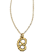 Privileged Gold Pretzel Pendant Necklace