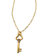 Privileged Gold Key Pendant Necklace