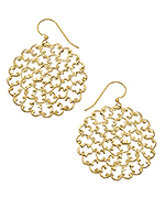 Privileged Gold Filigree Large Drop Earrings