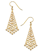 Privileged Gold Filigree Geometric Earrings