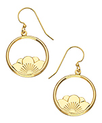 Privileged Gold Flower Hoop Earrings