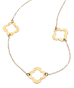 Privileged Gold Three Clover Necklace