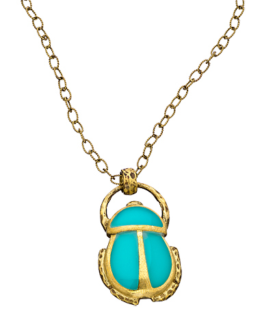 Rane Turquoise Beetle Necklace