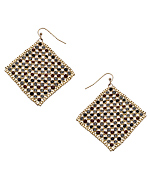 Roberta Chiarella Gold and Crystal Mesh Earrings