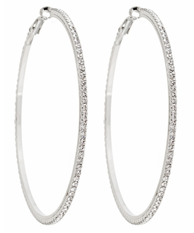 Roberta Chiarella Big Crystal Hoop Earrings