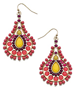 Roberta Chiarella Cantelope Pink Paisley Pear Earrings