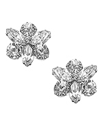 Roberta Chiarella Crystal Floral Stud Earrings