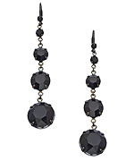 Roberta Chiarella Gunmetal and Jet Crystal Fairy Tale Earrings