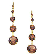 Roberta Chiarella Gold and Smoky Topaz Crystal Fairy Tale Earrings