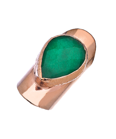 Robyn Rhodes Rose Gold and Jade Nima Ring