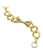 Roman Luxe Double Triangle Python Bracelet