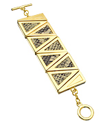 Roman Luxe Multiple Python Triangle Link Bracelet