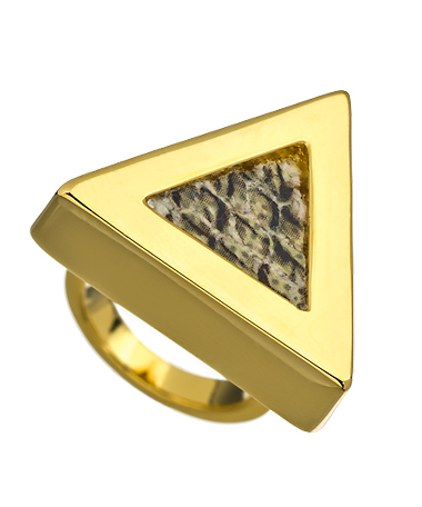 Roman Luxe Python Triangle Pinky Ring