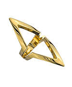 Boy Meets Girl x Roman Luxe Gold Triangles Cocktail Ring