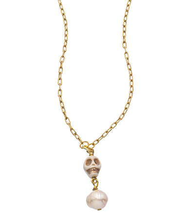 SKINNY by Jessica Elliot Mini Skull Necklace