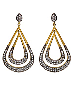 SKU Double Teardrop Cutout Earrings