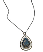 SKU Silver Teardrop Cutout Necklace