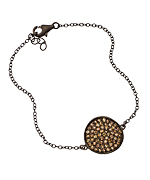 SKU Gunmetal Round Arc Pendant Bracelet