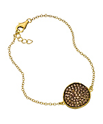 SKU Gold Vermeil Round Arc Pendant Bracelet