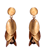 SKU Smokey Quartz Dangling Petal Earrings