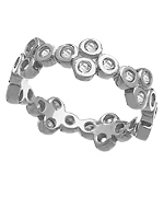 SKU Silver and CZ Flower Ring