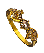 Socheec Gold Diamond Cluster Ring