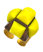 Sandy Hyun Yellow Pyramid Stud Ring