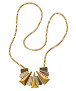 Sandy Hyun Tear Drop Triangle Bib Necklace