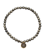 Satya Jewelry Pyrite Sun Meteorite Stretch Bracelet