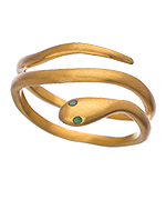 Satya Jewelry Gold Coils Serpent Ring