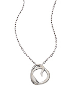 Satya Jewelry Silver Serpent Infinity Necklace