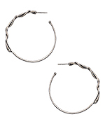 Satya Jewelry Silver Serpent Hoop Earrings