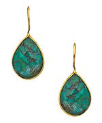 Seraphina Turquoise and Gold Vermeil Teardrop Earrings
