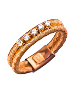 Seraphina Rose Crystal and Rose Gold Coil Ring