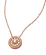 Seraphina Rose Gold and CZ Pendant Necklace